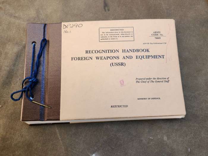 original stamped "MASTER COPY" SADF library obsolete USSR weapon ID manual UK MoD issue dd 1964