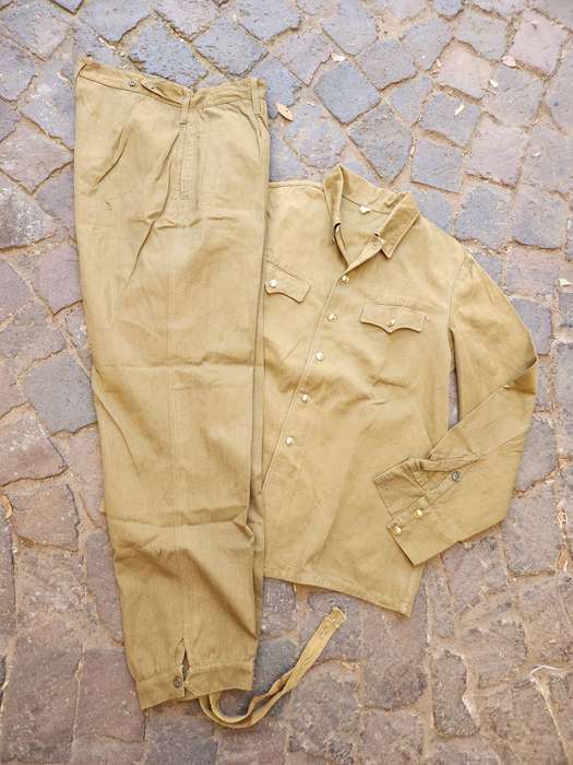 Rhod bushwar era captured Freedom Fighter used (USSR supplied export) set of khaki shirt & trousers