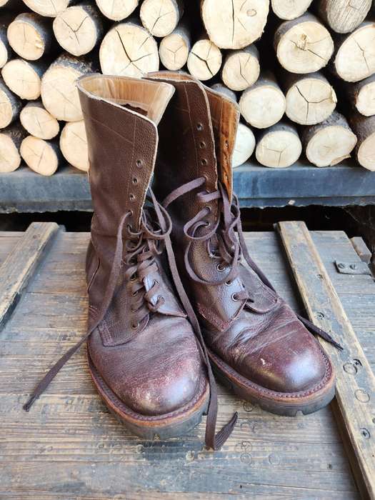 SADF Era Leather Combat Boots with R.E.P Soles, Size 10 UK