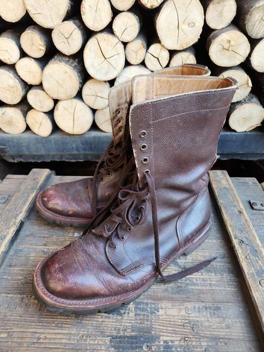 SADF Era Leather Combat Boots with R.E.P Soles, Size 10 UK