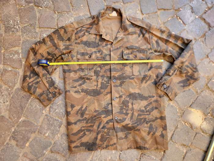 100% original SWA/Angola bushwar period *(escort duties) worn SARP/SASP X-LARGE L/S camo shirt very