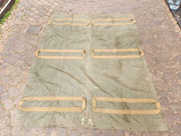 scarce SA made heavy duty large size field bivi & stretcher combo - green (Rhinotex) SF or homelands