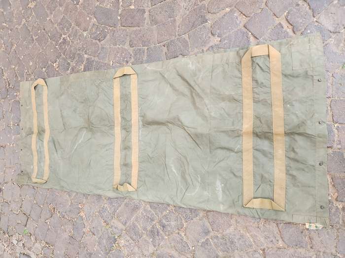 scarce SA made heavy duty large size field bivi & stretcher combo - green (Rhinotex) SF or homelands