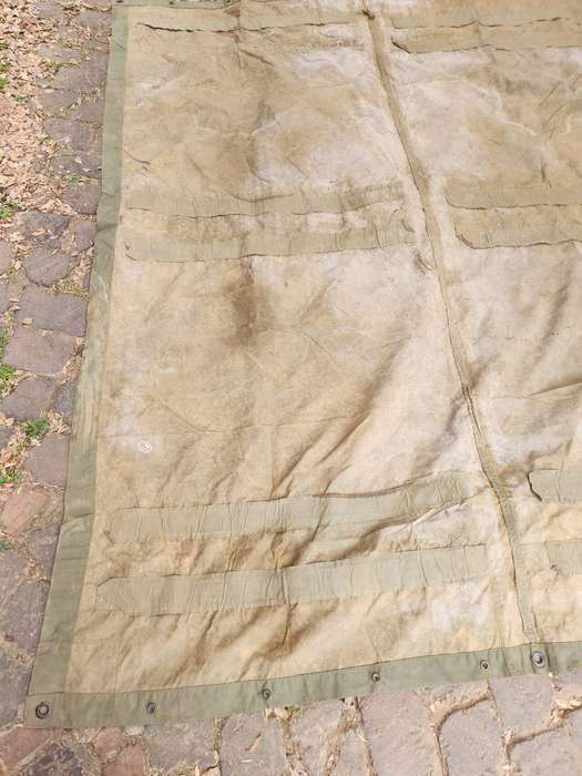 scarce SA made heavy duty large size field bivi & stretcher combo - green (Rhinotex) SF or homelands