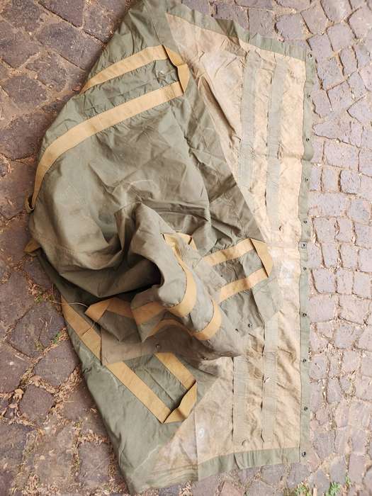 scarce SA made heavy duty large size field bivi & stretcher combo - green (Rhinotex) SF or homelands