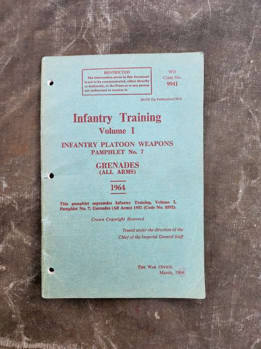 good clean used condition original UK MoD issued (British) military manual - used in SADF era in RSA