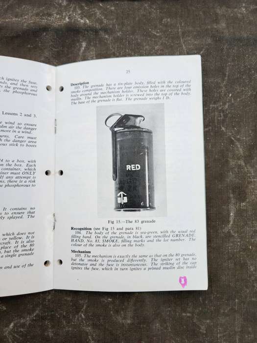 good clean used condition original UK MoD issued (British) military manual - used in SADF era in RSA