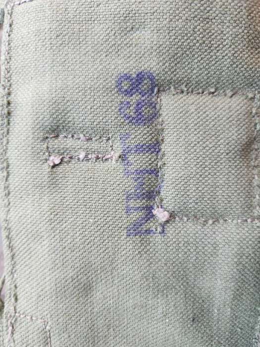 100% original patt 61/64 padded SADF era webbing shoulder straps/yoke - rarely seen mnfr ink stamps!