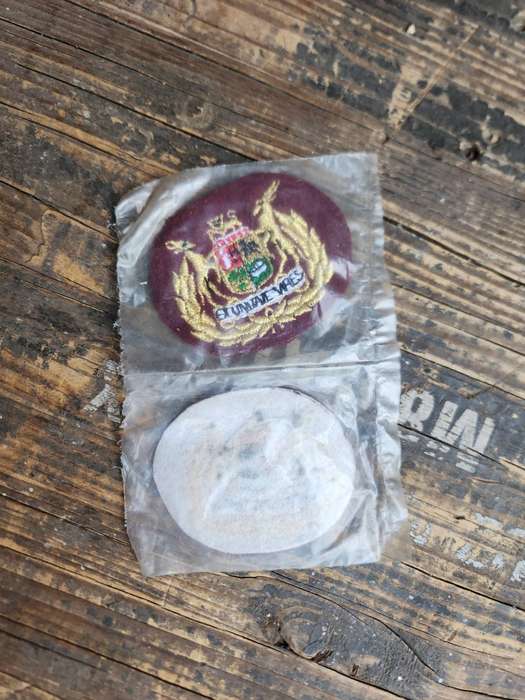 original less common & not often seen pr. SAMS WO1 SADF era lurex thread ranks in plastic & unused