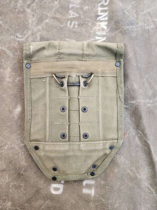 100% original dated WW2 M-1943 USGI issue canvas e-tool carrier used intact condition (ink stamps)