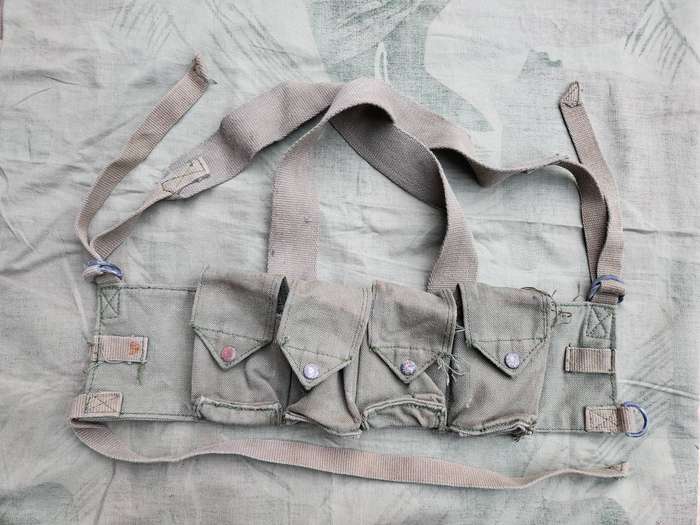 good clean 100% original cond. 4 mag Rhod Pvt Purchase Feradays & Son's FN FAL canvas chest webbing