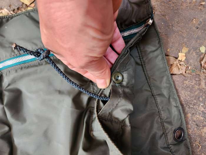 mint unused Rhod bushwar 100% original issue olive green nylon bivi (shleter) ink stamped FERN zip