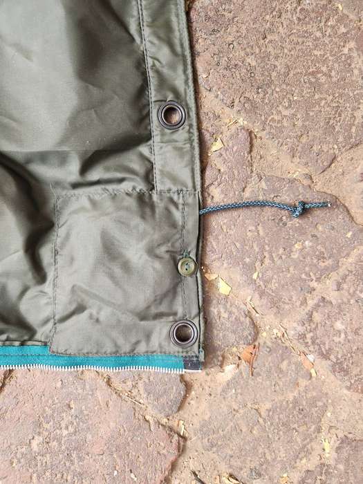 mint unused Rhod bushwar 100% original issue olive green nylon bivi (shleter) ink stamped FERN zip