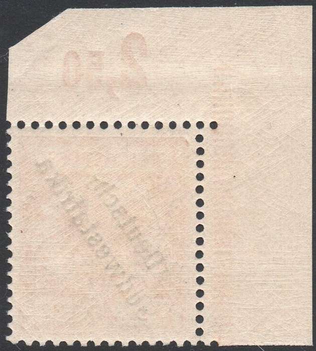 GERMAN SWA 1898 SACC11 25Pfg YELLOW ORANGE  ***UNMOUNTED MINT*** CV R24000
