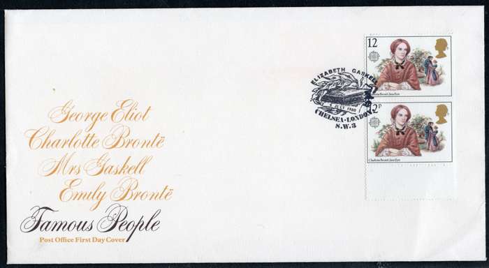 GREAT BRITAIN 1980 SG1125 /1125Ea : 12p PAIR ON FDC, ONE STAMP WITH MISSING ''p'' IN VALUE