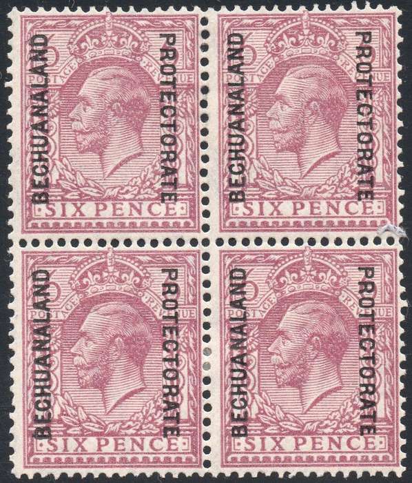 BECHUANALAND  1926 SACC91 6d REDDISH-PURPLE BO4 - MM - CV R6000