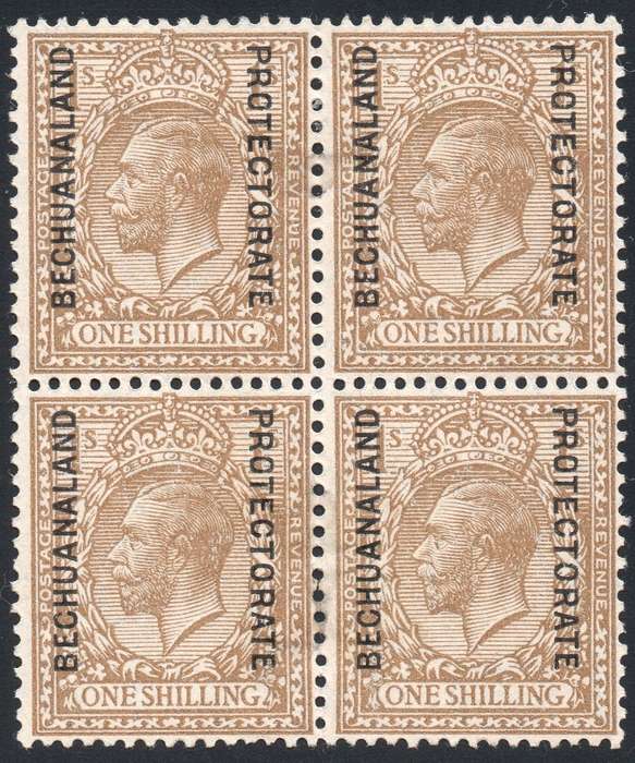 BECHUANALAND  1926 SACC93 1/- BISTRE-BROWN BO4 - MM - CV R800