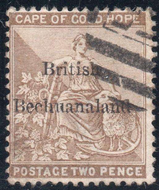 British Bechuanaland 1885 SACC6 2d BROWN (WM ANCHOR) VFU CV R170