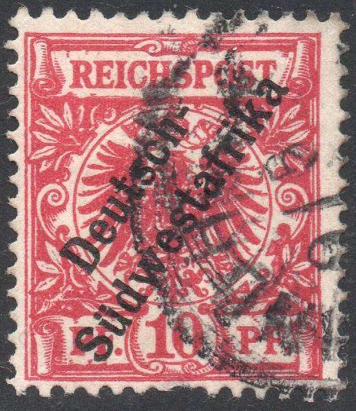 GERMAN SWA 1898 SACC9 10Pfg BRIGHT LILAC RED - VFU