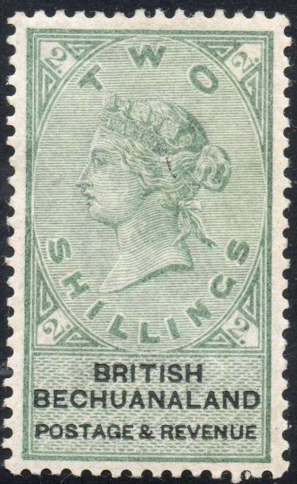 BECHUANALAND 1897 SACC16 2/- GREEN & BLACK LMM CV R1800
