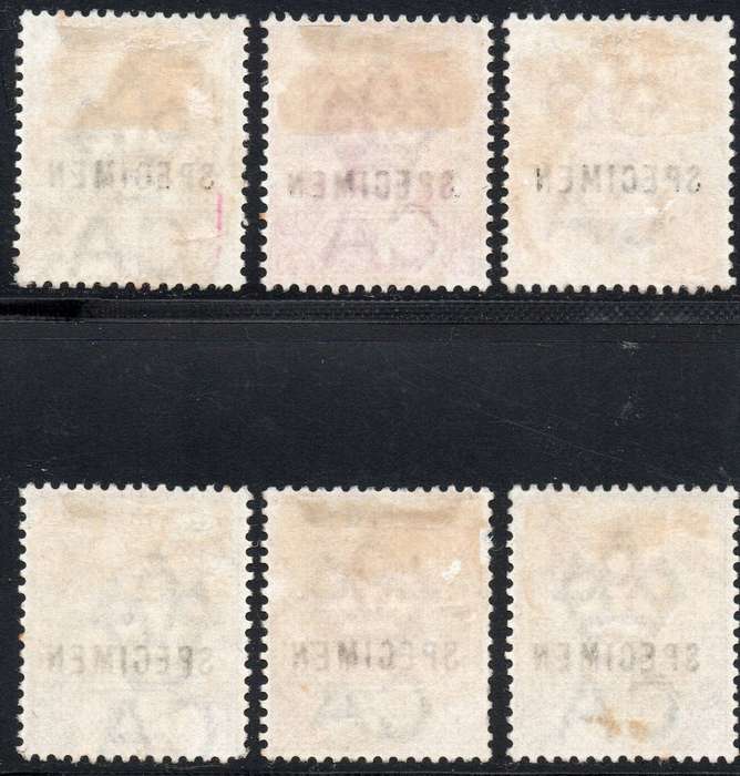 GAMBIA 1898-1902 SG37s-42s : SHORT ''SPECIMEN'' SET OF SIX TO 4d MM CV £150