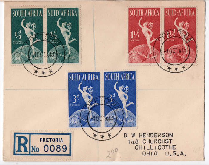 UNION OF SA - SIX EARLY UNION COVERS - SEE SCANS BELOW