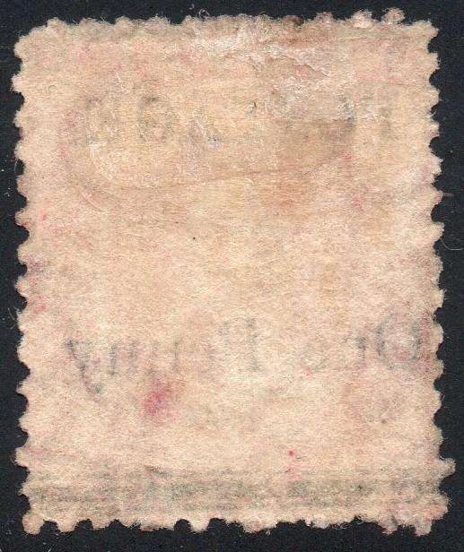 NATAL 1876 SACC92 1d on 6d ROSE - WM CROWN CC - MM  - CV R4000+(SEE BELOW)