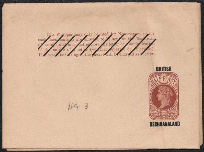 BRITISH BECHUANALAND - UK WRAPPER OVERPRINTED BRITISH BECHUANALAND - ½d UNUSED - SCARCE