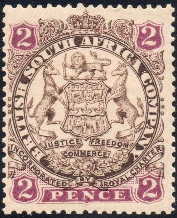 B.S.A.C/Rhodesia SACC30 2d Brown & Mauve -  MM CV R1000