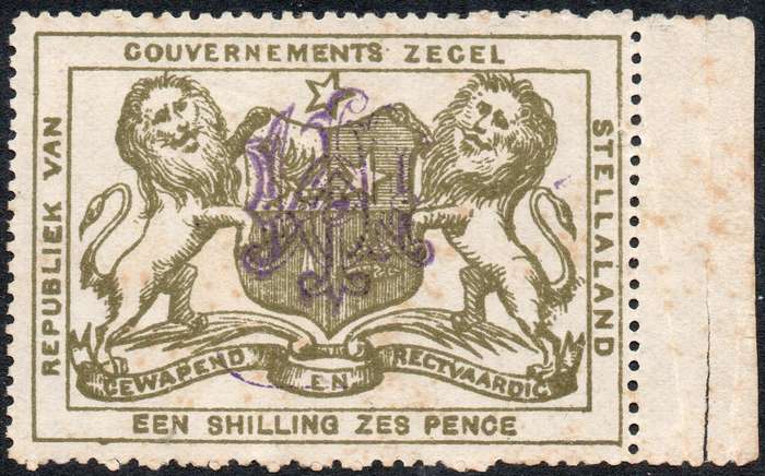 STELLALAND 1884 2s6d BROWNISH-GREY WITH ''JPM'' MONOGRAM - MM - SEE SCANS
