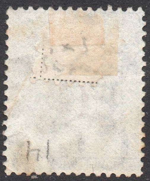 GRIQUALAND WEST 1877-8 SG7b 4d DULL BLUE, O/P TYPE 2 IN RED - VFU - CV £140+(2017)