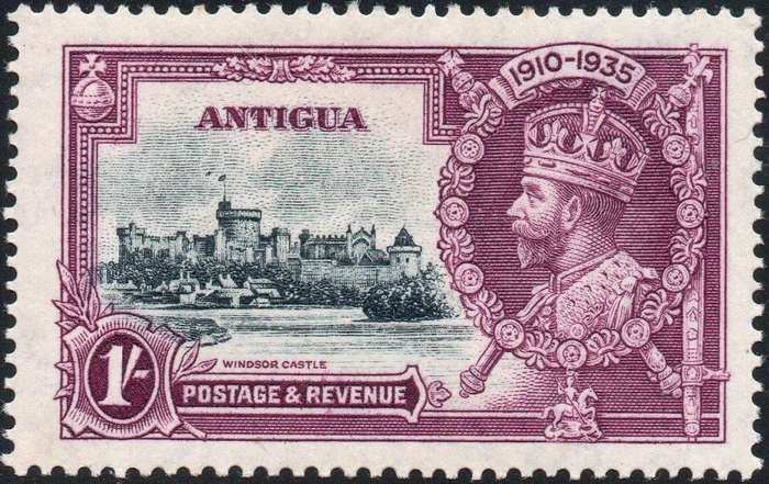 ANTIQUA - 1935 SG94h 1/- SLATE & PURPLE - LMM - CV £375 (2017)