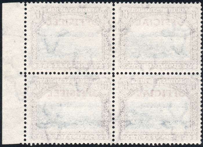 SWA 1951-2 SACC27 / 27a : 6d BLUE & BROWN BO4 - SUPERB USED - 1 PAIR TRANSPOSED O/P
