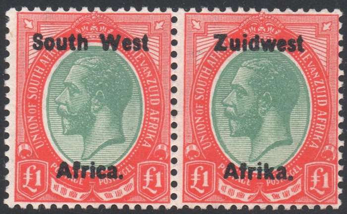 SWA 1923 SACC37d  £1 DEEP GREEN & DEEP RED - LMM - CV 18000