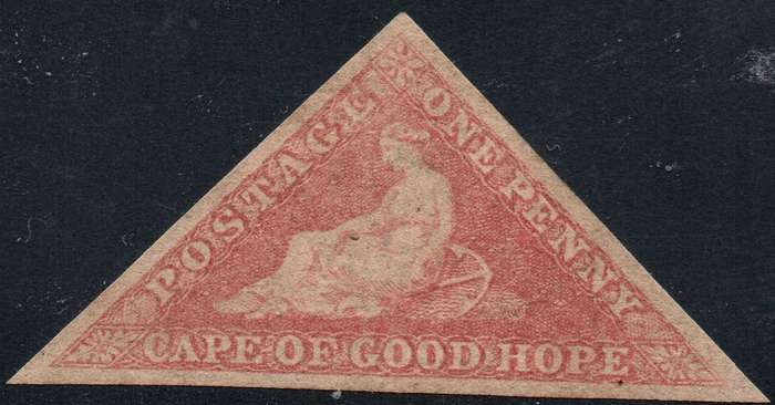 CAPE OF GOOD HOPE 1857 SACC5a - 1d PALE ROSE - MM - CV R30000