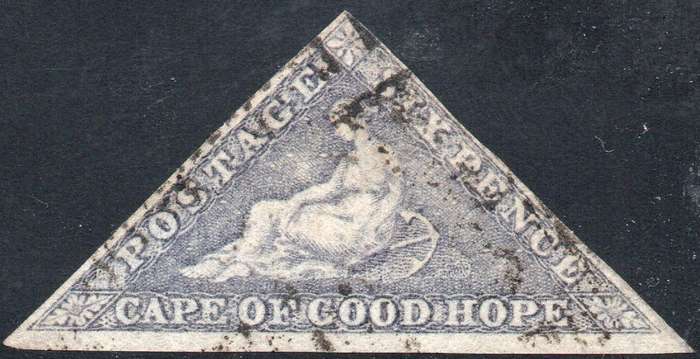 Cape of Good Hope : 1862 SACC7d : 6d SLATE PURPLE - VFU - CV R32000