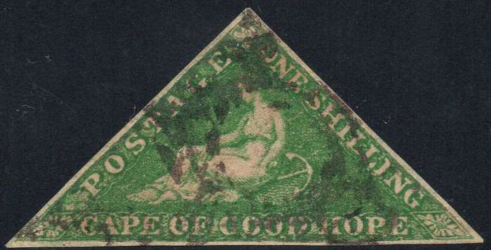 Cape of Good Hope - SACC17 1/- Bright Emerald Green - FINE USED - CV R25000