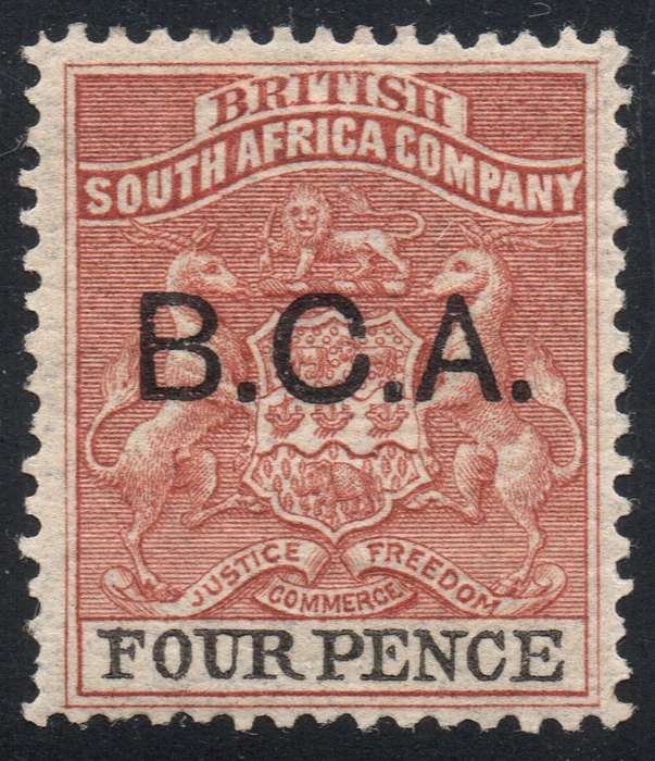 B.C.A.(Nyasaland): 1895 SG3 4d Reddish Chesnut & Black - MM