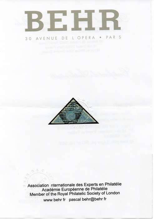 Cape of Good Hope 1861 SACC10a 4d (BRIGHT) GREYISH BLUE WOODBLOCK - VFU - CERTIFICATE - CV R65000