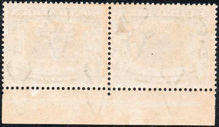 SWA 1927-30 SACC89 5/- BLACK & GREEN INSCRIPTIONAL PAIR - MM CV R9000