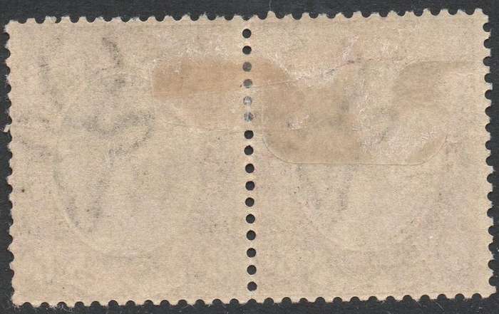 SWA 1923 TYPE I SACC6 6d BLACK & (DEEP)VIOLET BILINGUAL PAIR MM CV R300