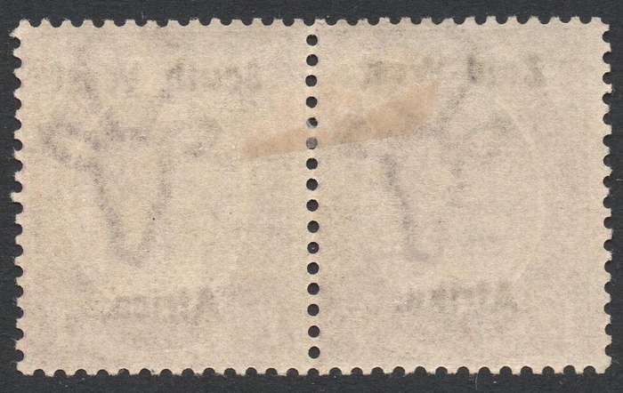 SWA 1923 TYPE I SACC8 1s6d VIOLET BILINGUAL PAIR MM CV R1200