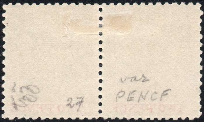 B.S.A.C / Rhodesia 1895 SACC27 2d  GREEN & RED PAIR WITH VARIETY - MM