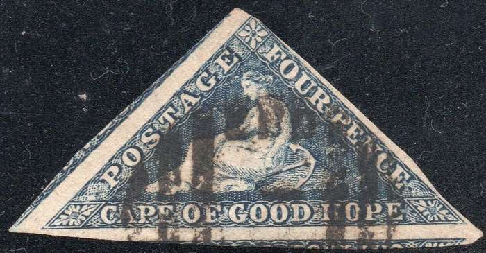 CAPE OF GOOD HOPE :  1864 SACC14d SLATE BLUE - VFU - CV R18000