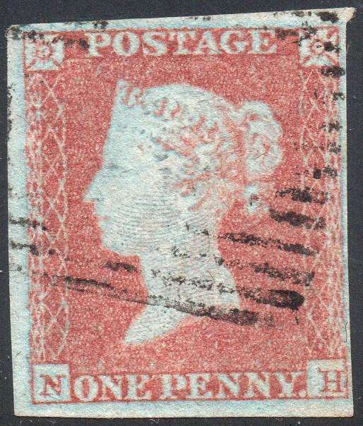 GREAT BRITAIN 1841 SG9 1d PALE RED-BROWN - VFU - CV £40(2017)