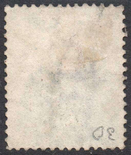 GRIQUALAND WEST 1877-8 SACC9b 1/- GREEN, O/P TYPE2  IN RED - VFU CV £110(2017)