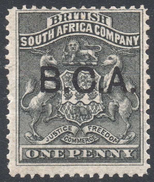 B.C.A.(Nyasaland): 1891 SG1 1d Black - MM - CV £12(2017)