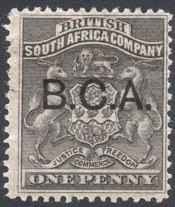 B.C.A.(Nyasaland): 1891 SG1 1d Black - MM - CV £12(2017)