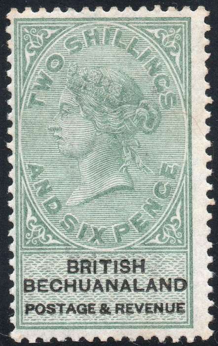 BRITISH BECUANALAND 1887 SACC17 2s6d GREEN & BLACK - MM