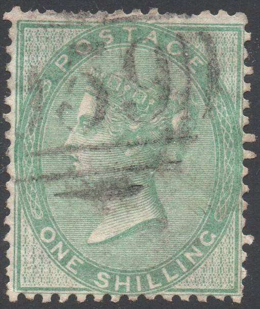 GREAT BRITAIN : SG72 1/- GREEN - VFU - CV £350(2017)